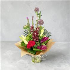 Rich burgundy and red exotic bouquet
